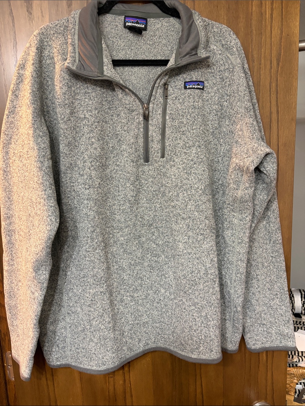 Patagonia Men’s Heather Gray Synchilla 1/4 Zip Fleece Pullover
